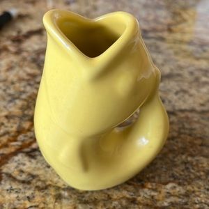 Small yellow gurgle pot like new condition So cute! Little pitcher.